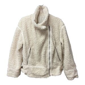 A.n.a Teddy Sherpa cream/ivory Double-Faced Biker Jacket size L